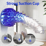 Dragon Dildo,7.8In Clear-Blue Gradient Monster Dildo With Suction Cup For Hand-Free Play,Adult Sex Toys For Women Men And Couples