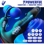 Prostate Massager Anal Vibrator Thrusting Vibrating 7 Modes With Cock Ring Anal Plug Anal Sex Toys P Spot Massager Male Sex Toys For Men Enema Products Dildos Women Couples Remote Control