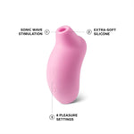 Sona Sonic Massager, Woman Sex Toy, Waterproof Suction Toy For Woman, Rechargeable Clitoral Stimulator, Discreet Vibrator, Pink