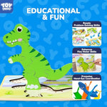 Toddler Puzzles Ages 2-4, Wooden Puzzles For Toddlers 1-3, 7 Pcs Dinosaur Puzzle 2 Year Old, Puzzles For Kids Ages 3-5, Toddler Boy Toys 2-3, Educational Learning Toys For 3 Year Old