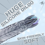 9.5" ?Zerger? Ovipositor Dildo With Suction Cup, Anal Plug With Egg Models, Anal Training Set Sex Toy, Aliensilver