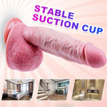 9.3 Inch Soft Silicone Realistic Thick Dildo With Big Balls, Large Huge Lifelike Prostate Anal Gay Dildo With Suction Cup, Wide Glans G-Spot Big Dildos Shower Adult Sex Toy For Women Men Lesbians