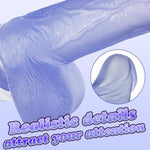 Realistic Dildos Sex Toys - 7.8" Silicone Anal Dildos With Strong Suction Cup For Hands-Free And Anal Play, Vaginal G-Spot Stimulation Adult Toys & Games For Women Men Couples(Light Purple)