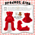 Red Bear 70'' Large Stuffed Animal Plush Cute Huge 6 Feet Tall Light Brown Stuffed Bear Valentines Day Gift For Girlfriend Wife Lover Birthday Present