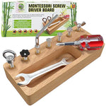 Montessori Screwdriver Board Set - Wooden Montessori Toys For 4 Year Old Kids And Toddlers, Sensory Bin, Fine Motor Skills, Stem Toys