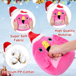 Flamingo Plush Gift Holiday Decor - Festive Plush Toy With Unique Design, Adorable Flamingo Lover'S Gift, 8 Inch