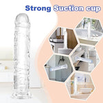 12 Inch Huge Thick Clear Dildo ?Lifelike Fake Penis G Spot Stimulator For Hand-Free Play Vagina G-Spot Anal Simulate?Big Adult Sex Toys For Women & Men (Tpe-12)