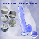 7.8 Inch Realistic Dildo For Beginners Lifelike Huge Silicone Dildo With Strong Suction Cup For Hands-Free Play, Women Fake Realistic Penis G Spot For Women&Couple