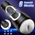 Male Masturbator Adult Sex Toys - Pocket Pussy Male Sex Toys For Men With 6 Vibration Modes, Squeezable Split Detachable Design Sex Machine Stroker Mens Sex Toy, 7.5" Depth Lifelike Vagina Textured
