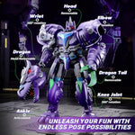 Transforming Toys Figures-Robot Toys For Boys, Action Figure For Kids 5 + Birthday Dinosaur Toys For Kids 5-14, Abs Metal Texture-Part Of Alloy