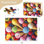 100 Piece Large Ice Cream Jigsaw Puzzle for Kids and Adults, Educational Fun Family Activity 11x15in