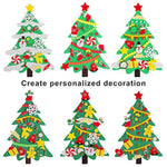 24 Pack DIY Foam Christmas Tree Craft Kits for Kids, Xmas Party Activity