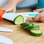 13 Pcs Wooden Kids Kitchen Knife, Kids Knife Set With Gloves Cutting Board Bear Sandwich Cutter Fruit Vegetable Cutters Serrated Edges Plastic Knifes For Real Cooking Kid Safe Knives