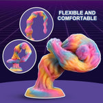 Super Long Monster Knot Dildo - 17.7" Huge Anal Plug, Soft Liquid Silicone Prostate & G-Spot Massager With Strong Suction Cup, Fantasy Dildo For Men And Women, Adult Sex Toys For Anal Training