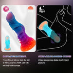 8.7" Luminous Monster Dildo With Big Knots, Fantasy Huge Thick Anal Dildos With Strong Suction Cup, Dragon Dildo For Women Sex G-Spot Vagin Play, Anal Toys For Men Gay, Adult Toys