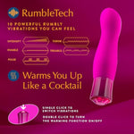 Oh My Gem - Exclusive - 5.5Puria Silicone G Spot Vibrator - 5 Speeds & 5 Unique Vibrating Modes With Warming Function - Usb Rechargeable With Cable Included - Tourmaline