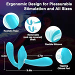 Double Dildo Lesbian Sex Toys, Strapless Strap-On Double Ended Sided Dildo With 10X10X10 Vibrations, Vibrating Strapon G Spot Wearable Vibrator Silicone Anal Plug, Adult Sex Toys For Women Couples