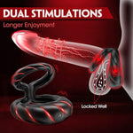 Vibrating Cock Ring Sex Toys For Men - Penis Ring Vibrator With 10 Vibrations, Adult Male Sex Toy For Longer Harder Stronger, Double Penis Vibrators, Couples Mens Male Adult Sex Toys & Games
