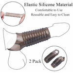 2 Pcs Reusable Cock Rings, Penis Enlargement Sleeves, Delay Ejaculation Stronger Erection Enhancement Sex Toys Soft Realistic Silicone Penis Ring For Adult Men Male(Black)