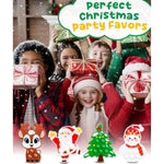 4 Pcs Christmas Pop Keychain Toys,Kids Toddler Small Gifts Packs Fidget Sensory Toy For Backpack Christmas Decoration,Classroom Prize Stocking Stuffers Party Favors Goody Bags Accessories Sets