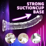 Anal Plug Training Sets?9.64/8.07/7 Inch Super Long 3 Sizes Transparent Anal Dildos With Strong Suction Cup Anal Prostate Vaginal G-Spot Sex Toys For Women Men And Couples