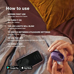 Tor 3 Vibrating Penis Ring App Connected Adult Toy For Man And Woman, Couples Sex Toy With 8 Pleasure Settings For Enhanced Sensation, Silicone Cock Ring, Base Blue