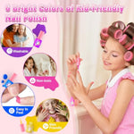 Kids Nail Polish & Nail Art Set with Dryer, Stickers & Storage Case, Pink