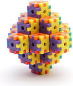 250-Piece Rainbow Interlocking Building Blocks Set for Kids Ages 5+