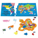 Mapology World Map Puzzle - Includes Country Flags & Capitals | Fun Jigsaw Puzzle Kids Ages 5-8 | Educational Toys For Ages 8-13 | Christmas Gifts For Girls & Boys 5, 6, 7, 8, 9, 10, 11, 12