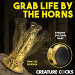 King Minotaur Premium Silicone Dildo for Beginners, Men, Women, and Couples - Fantasy Dong with Suction Cup Base and Harness Compatible