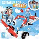 Stem Kits, 6-In-1 Kids Building Blocks Set - 142 Pcs Educational Construction Toys With Storage Box For Kids Ages 5+