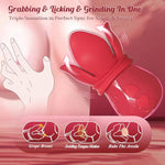 Grabbing Rose Nipple Sex Toy With 360° Tongue Licking Swirling Vibrator, Vibrating Nipple Clamps Women Couples Adult Sex Toys Games, Kinky Female Clitoral Stimulator Bdsm Juguete Sexual