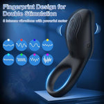 Vibrating Cock Ring Male Sex Toys With Clitoral Stimulator,Penis Ring Vibrator With 8 Vibration Modes Waterproof Rechargeable Cock Ring Vibrator Adult Sex Toys For Couples Male Masturbator