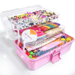 3000 Pcs Arts & Crafts Supplies Kit for Kids with Pompoms, Pipe Cleaners & DIY Materials