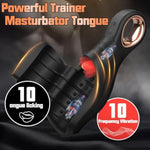 Male Masturbator For Penis Endurance Training, Male Sex Toy With 10 Tongue-Licking & 10 Vibration Modes, Glans Vibrating Blowjob Stroker, Oral Sex Stimulation Masturbator For Men And Couples