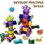 Magnet Robot Toy For Kids 3-5 Years Old - Monster Magnet Toys Stacking Transform Toys With Storage Box, Set For Boys Age 3 4 5 6 7 Years Old Boys, Christmas And Birthday Gifts