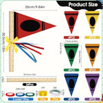 First Day of School Flag Pennant Craft Kit for Kids - 24 Piece Set