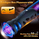 Vibrating Cock Ring Penis Sleeve, Male Sex Toy Vibrator Penis Ring,360 Wrapping Sex Toys For Men With 10 Vibration Modes With Cock Sleeve,Adult Toys For Men Couples