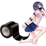 Bdsm Bondage Tape 52 Feet, Bondage Restraints Tape, Bondage Gear & Accessories For Dominating And Restraining, Fetish Sm Sex Toys For Couples (2 Black)