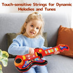 Kid Guitar, 4 In 1 Toddlers Guitar And Piano Guitars For Kids 3-5 With Strap Guitars For Toddlers 2-4 With Lullaby Projector Drum Toy Birthday Christmas For 3 4 5 Year Old Boy Girl Gift