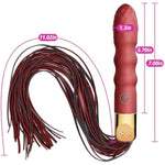 Leather Sex Whip Spanking Flogger With Anal Vibrator 10 Vibrating Modes G Spot Massage Multifunction Pleasure Wands For Fetish Sm Restraint Bondage Role Play