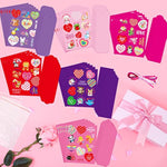 Valentine's Day Bookmark Craft Kit for Kids - 30 Pack, Classroom Home Fun Activities