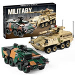 Boxer & Stryker Military Vehicles Building Sets Compatible With Lego, Armored Tank Model Kit For Kids, Great Army Toys For Boys Kids, Teens Ages 8+