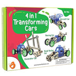 Butterflyedufields 4In1 Stem Building Car Kits For Kids - Diy 3D Wooden Puzzle Toys, Educational Stem Gifts For Ages 6 To 12