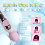 Huge Vibrator Magic Wand Massager Lcd Display Pink Whale Waterproof Clitoral Stimulator Vibrators For Women With 56 Pleasure Modes Female Wand Vibrator Adult Sex Toys