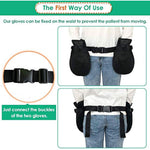 Bed Restraints Dementia Gloves Safety Hand Control Mitts Medical Bondage Locking Mittens Patients Caregivers Elderly Protectors Product, Prevent Scratching Harm, 1 Pair Dual Purpose, Black