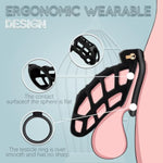 Male Chastity Cage, Lightweight Cock Cage Device, Large Chastity Device With 3 Sizes Rings, Penis Training And Abstinence Bdsm Sex Toys For Men?Xl?