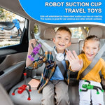 Robot Suction Cup Toys Pop Tubes | 6 Pcs-Stretchy Sensory Fidget Toys For Kids Ages 3+ | Perfect For Travel, Party Favors,Autism, Stress Relief Stocking Stuffers