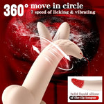 Vibrator Adult Sex Toys For Women, 3 In 1 Tongue Thrusting Vibrators Dildo Licking Sex Toys With 10 Vibration Mode, G Spot Clit Stimulator Pleasure Tools For Female Couples Games