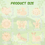 72 Sets DIY Wooden Magnet Craft Kits for Kids, Painting Party Favors & Gifts